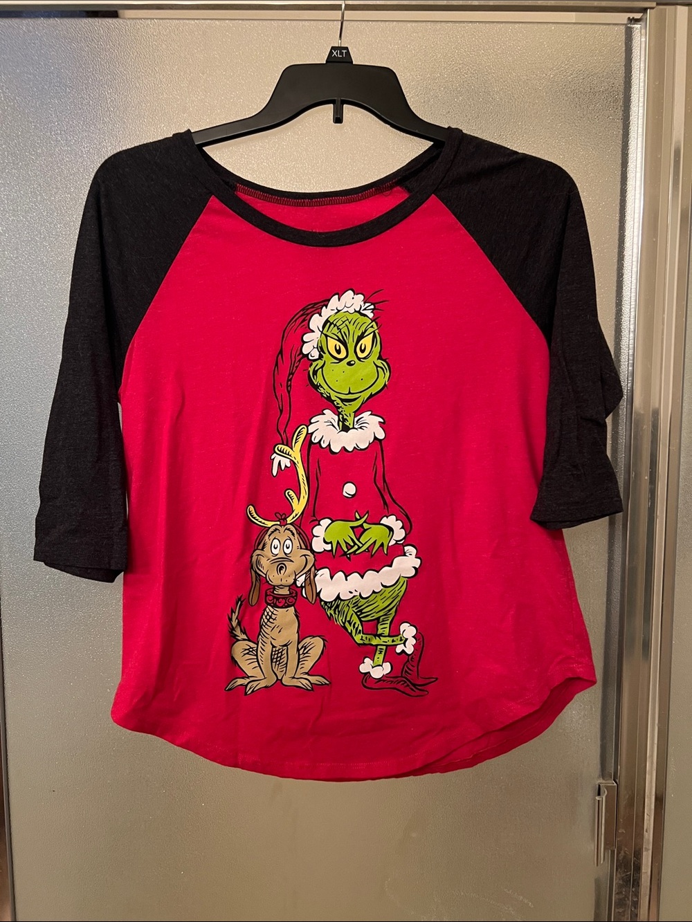 Dr. Seuss Grinch Raglan Tee - Red & Black